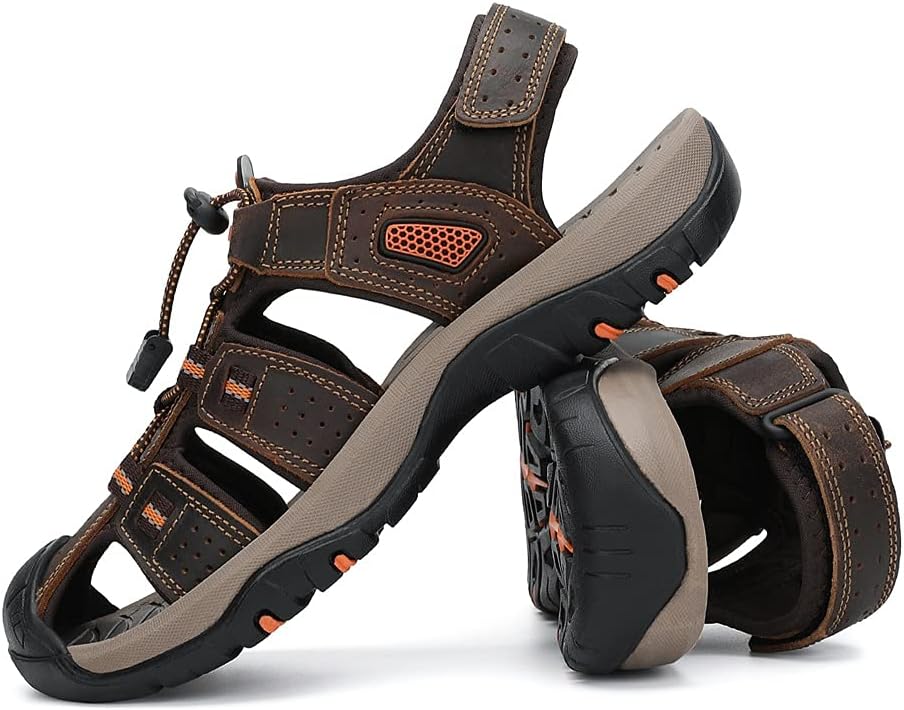 Thumbnail 6 de FLARUT Sandalen Herren Outdoorsandalen – Trekkingsandalen aus PU/Textil mit Klettverschluss