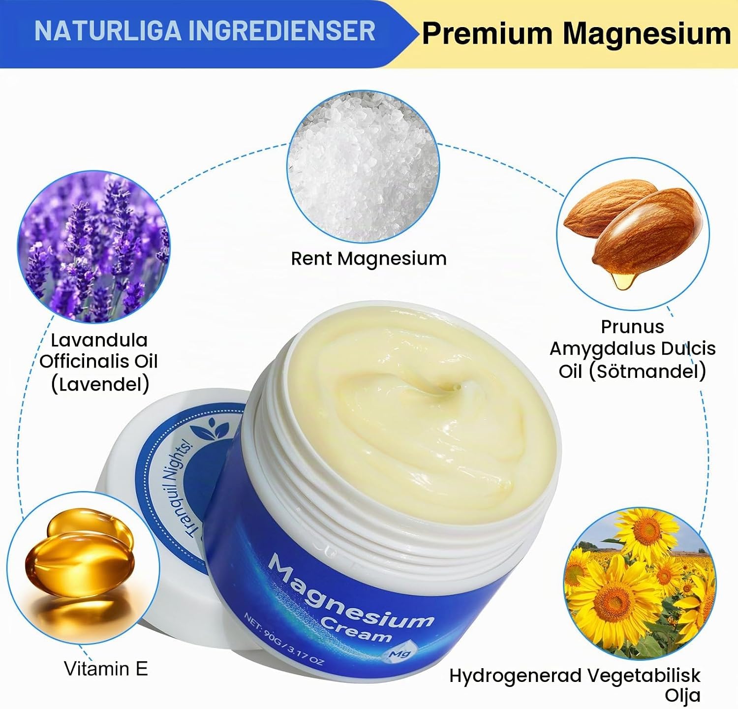 Thumbnail 6 de FUBAOLIN magnesiumkräm med magnesiumklorid, lavendel och återfuktande oljor