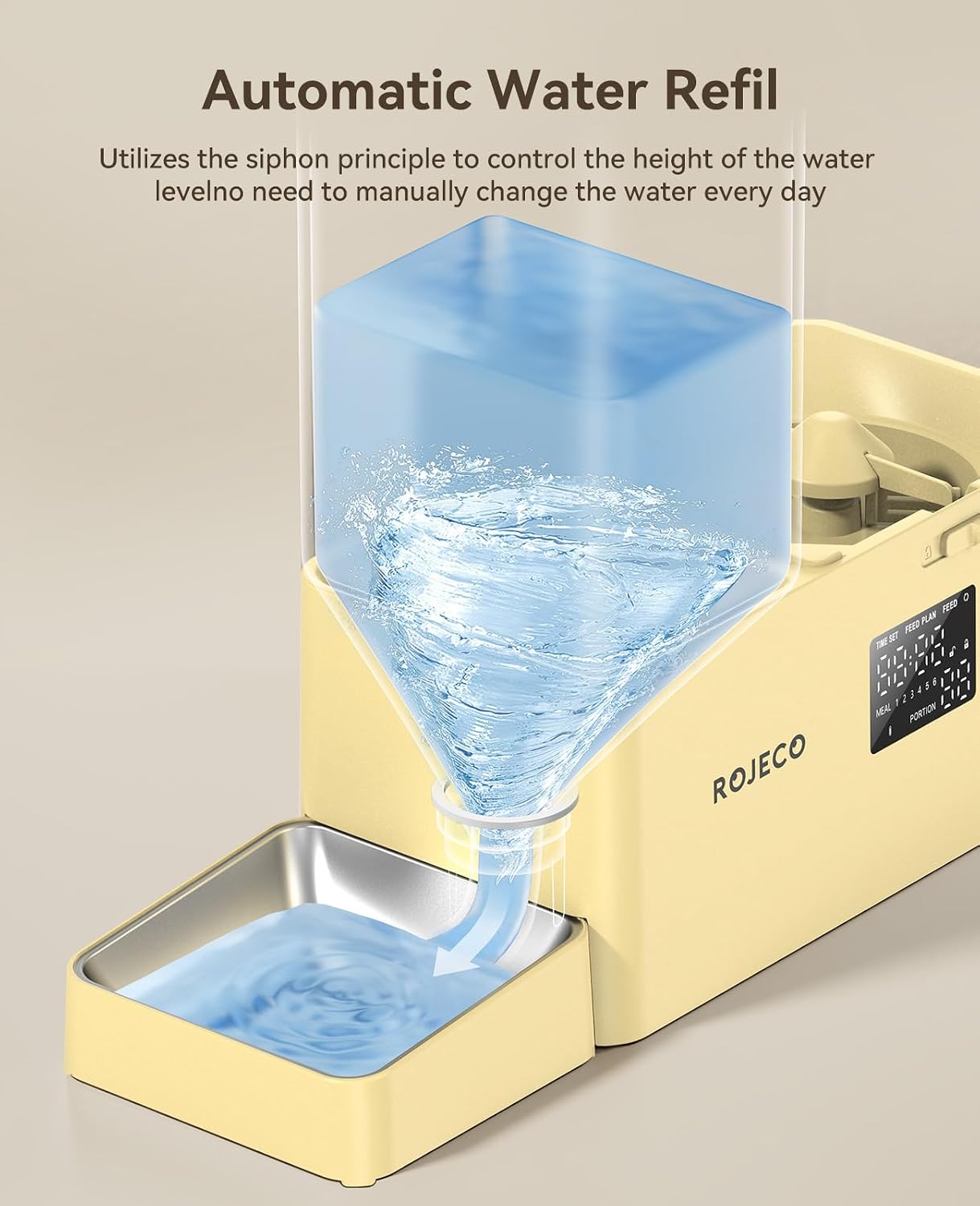 Thumbnail 4 de Rojeco 2-in-1 Futterautomat und Wasserspender 5L
