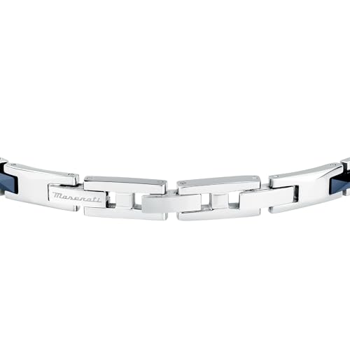 Detalle de Maserati Bracelet Homme en Acier et Céramique – Collection CERAMIC, Bleu et Noir (JM424ATZ52)