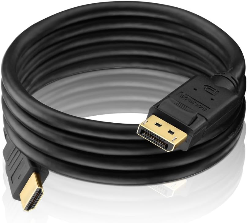 Detalle de PureLink PI5100-010 DisplayPort-auf-HDMI-Adapterkabel mit Ethernet, 1,00 m, schwarz