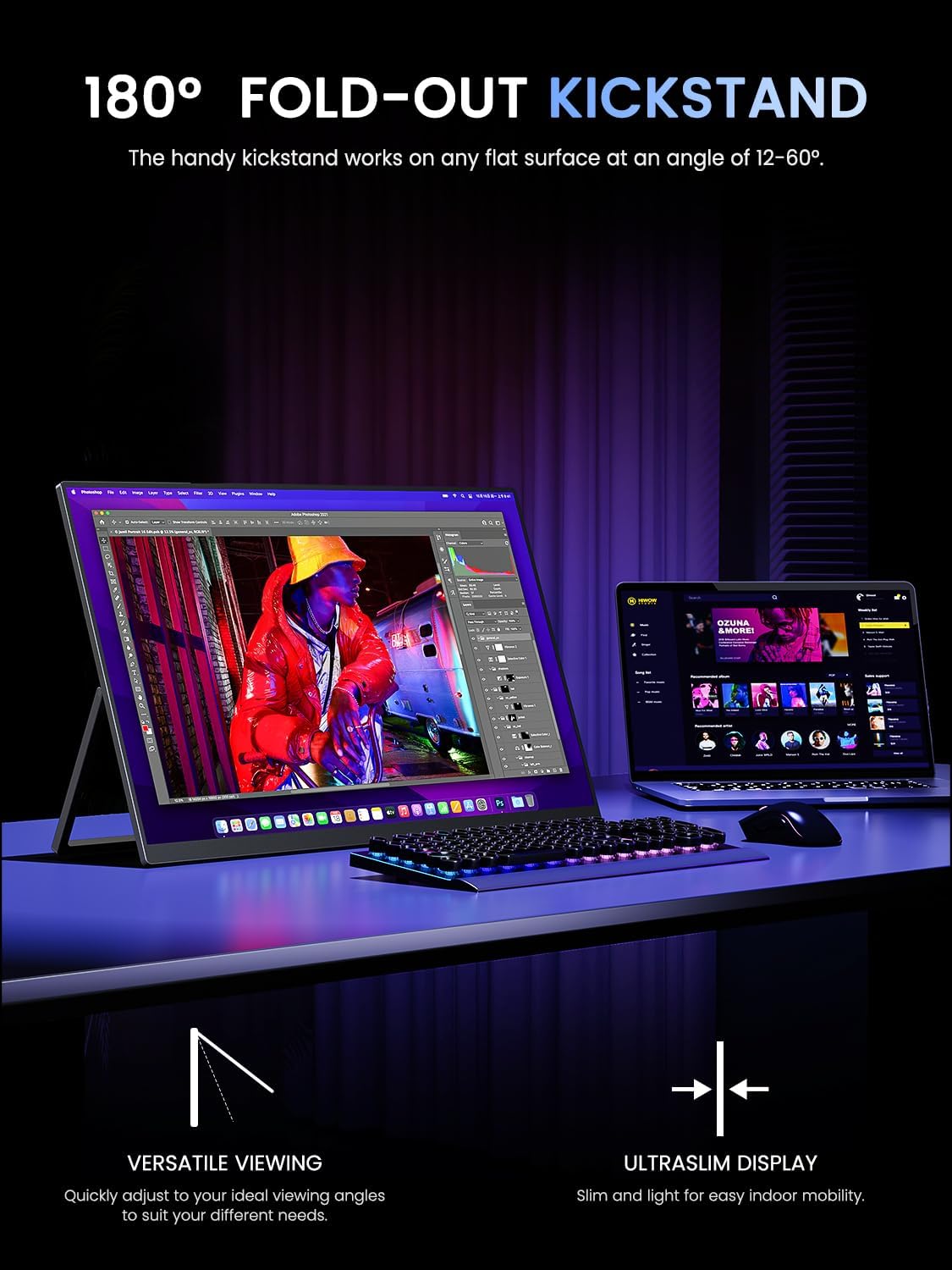 Thumbnail 6 de UPERFECT 24.5” 2K 165Hz Portable Monitor review: a practical high‑refresh travel screen
