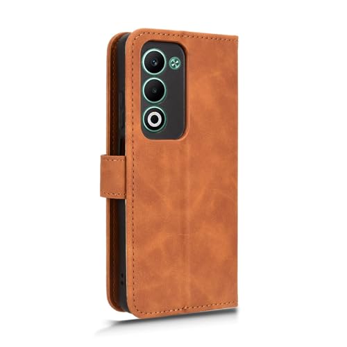 Detalle 2 de WBWONE Coque flip en cuir PU pour Oppo A5 4G/5G – Portefeuille magnétique, fentes pour cartes – Brown