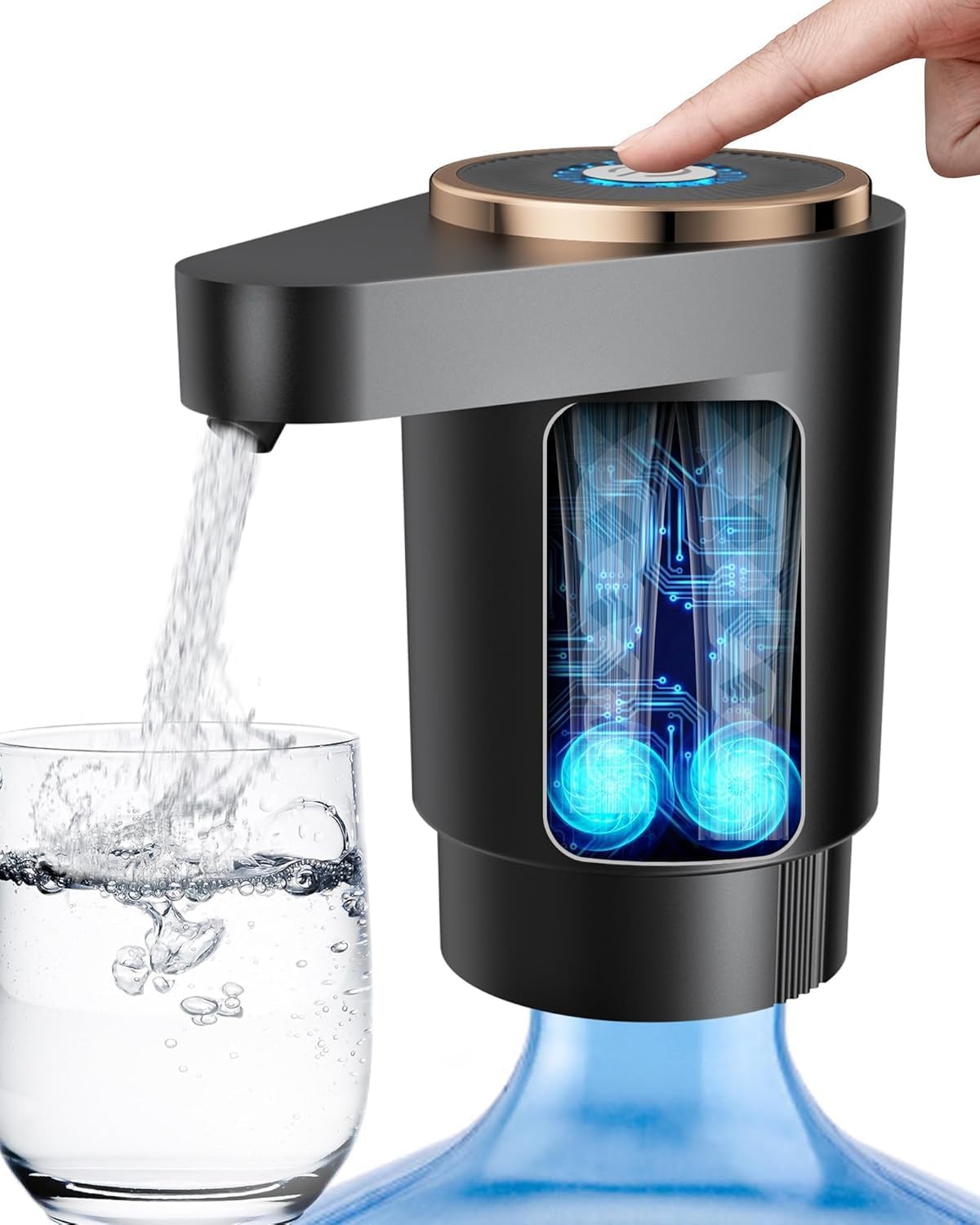 Detalle de LADFAR Z02 USB-C Rechargeable Water Jug Pump for 2–5 Gallon Bottles