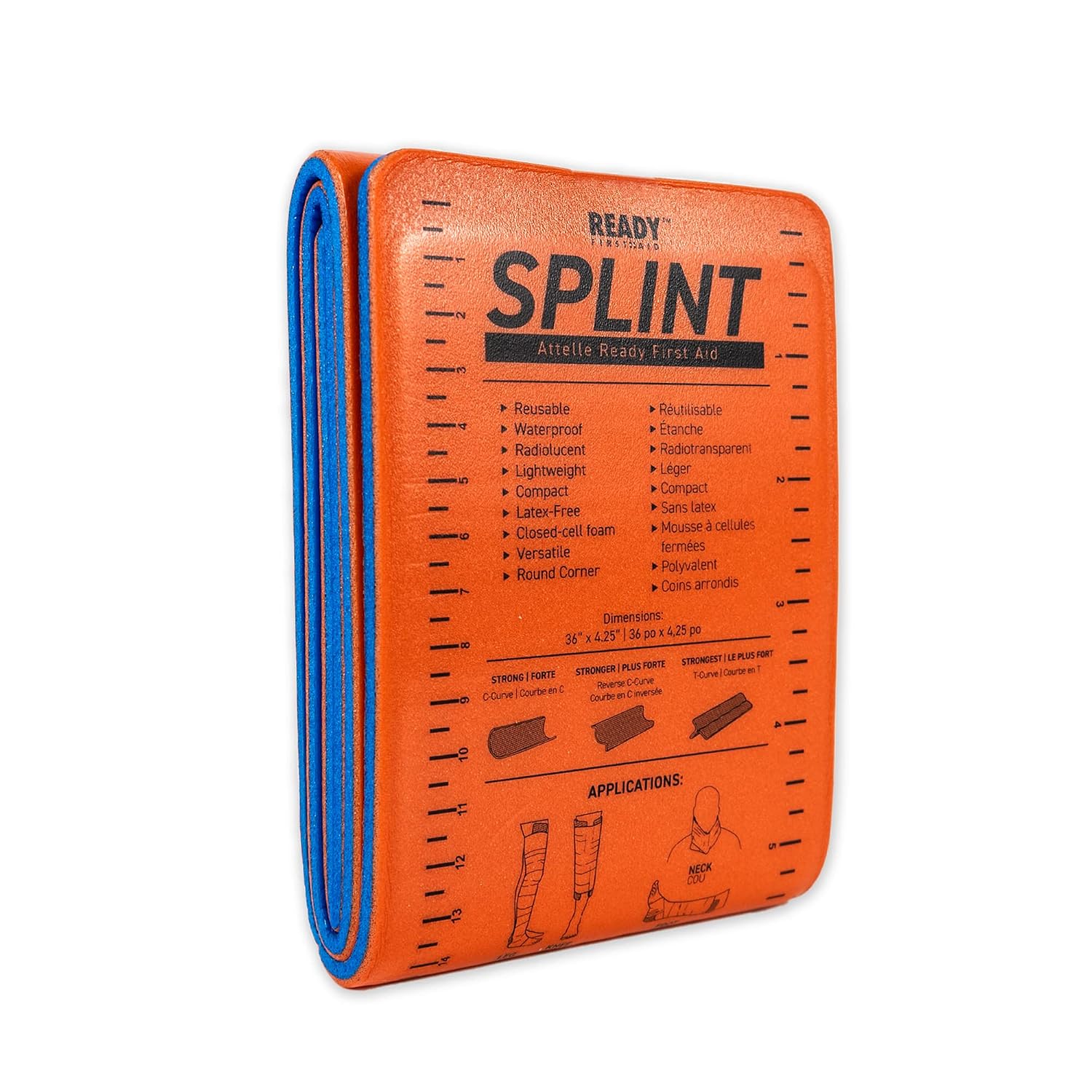 Detalle de Ready First Aid Foam Splint, 4.25 x 36 in, Aluminum Core
