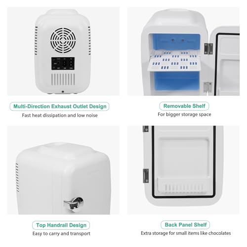Thumbnail 4 de CROWNFUL Mini Fridge 4L: Portable Cooler and Warmer for Personal Use