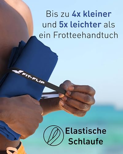 Detalle de Fit-Flip Microfaser Handtücher: Kompakt, leicht und vielseitig für Fitness und Sport