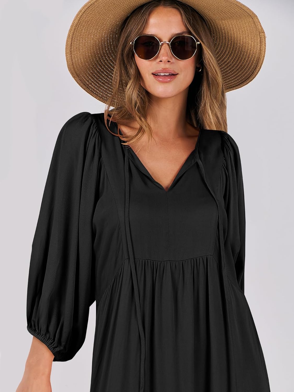 Thumbnail 4 de ANRABESS Boho Maxi Dress V Neck S