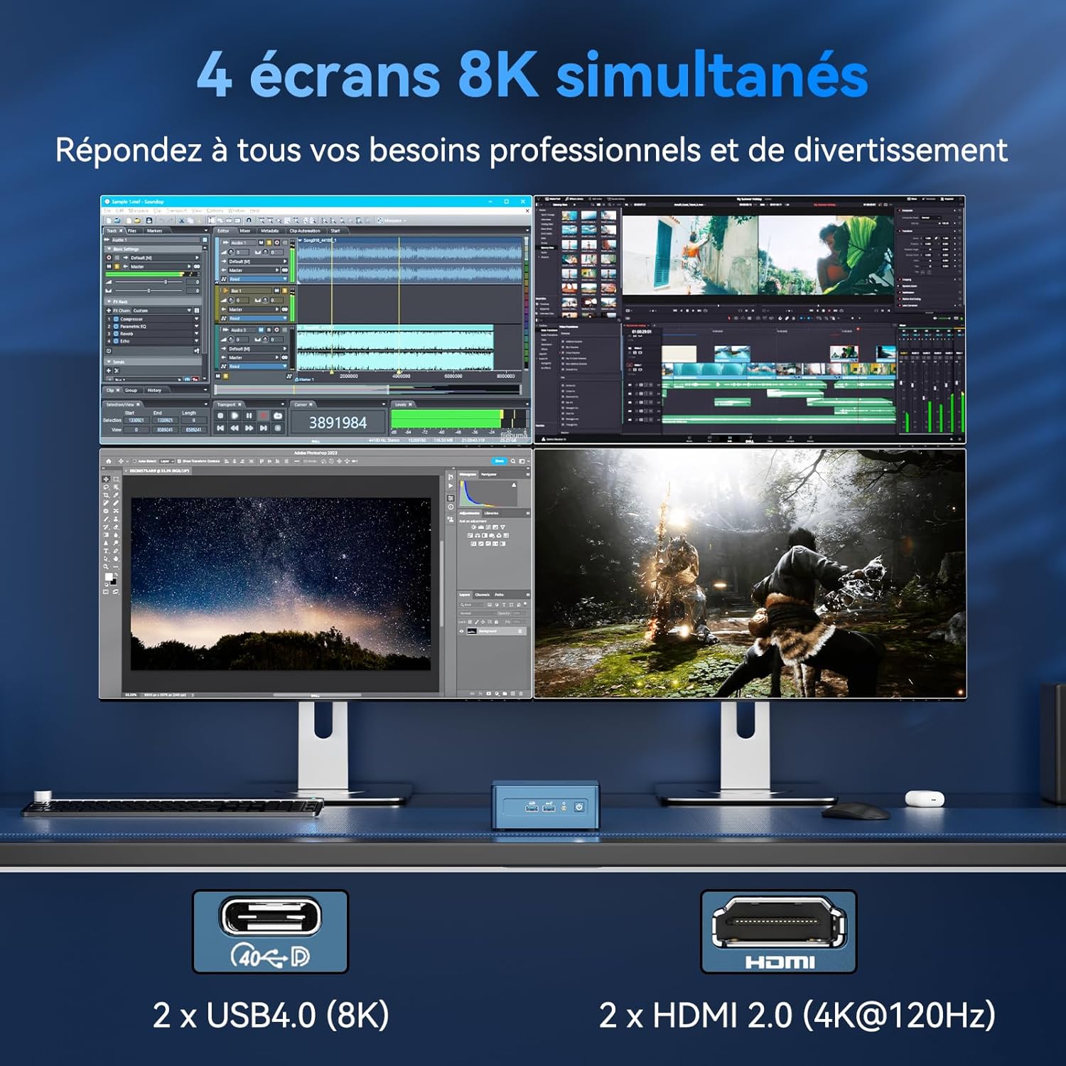 Thumbnail 4 de GEEKOM IT13 mini PC Intel i7, 16 Go