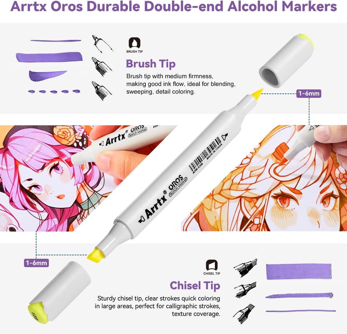 Detalle de Arrtx Oros set 66 pennarelli ad alcool 🎨