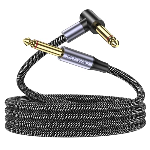 Detalle de MOSWAG Professional Guitar Cable 3M/10FT: Braided 1/4 Inch Instrument Cable