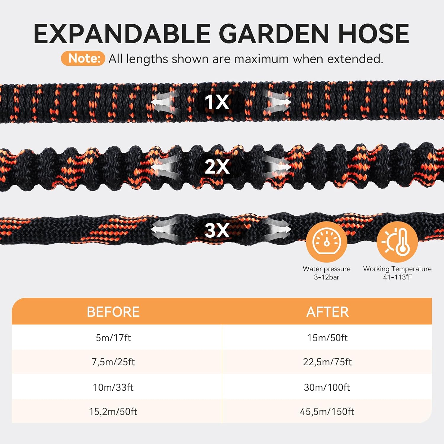 Thumbnail 3 de Expandable Hose Pipe 100FT with 3-Layer Latex
