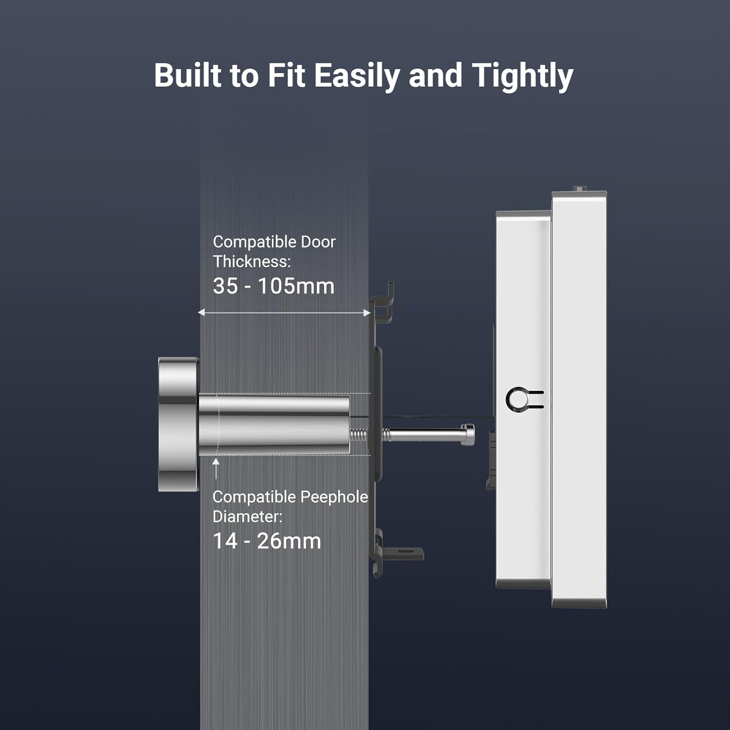 Thumbnail 6 de EZVIZ Peephole Camera (Door Viewer Cam) CP2 with 4.3-inch indoor monitor, 1080P Wi‑Fi 2.4G