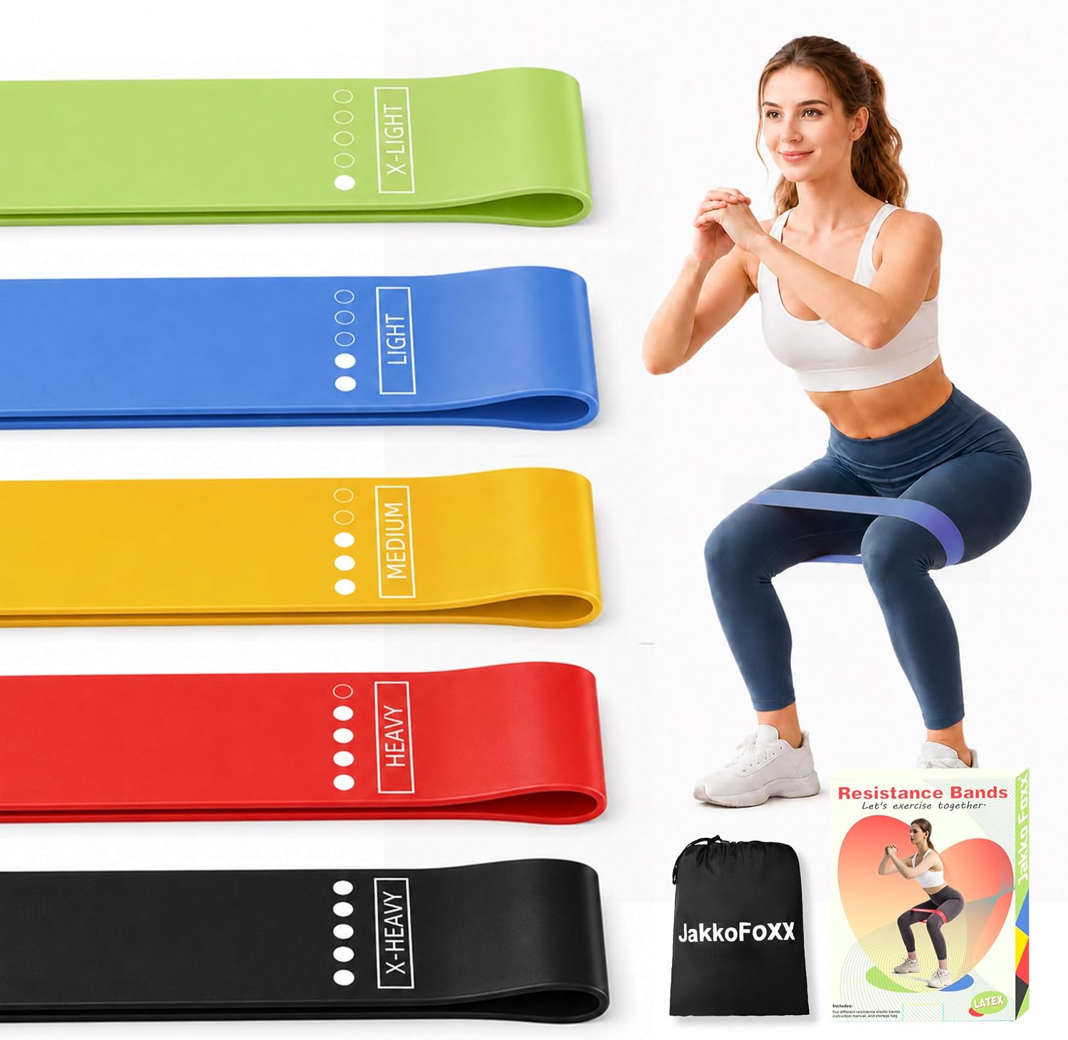 Thumbnail 6 de Resistance Loop Exercise Bands, Set of 5