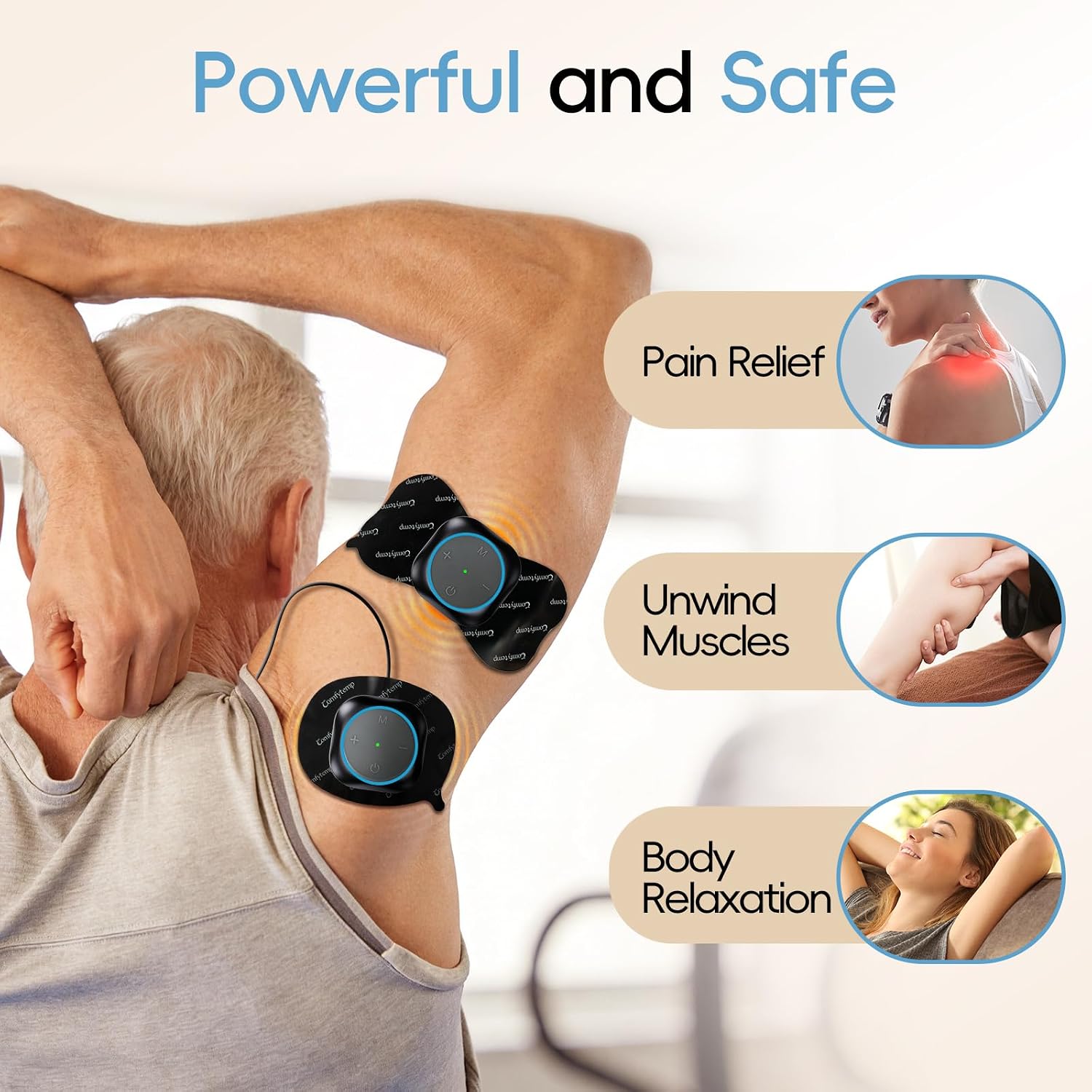 Detalle 2 de Comfytemp Wireless TENS Unit with 30 Modes