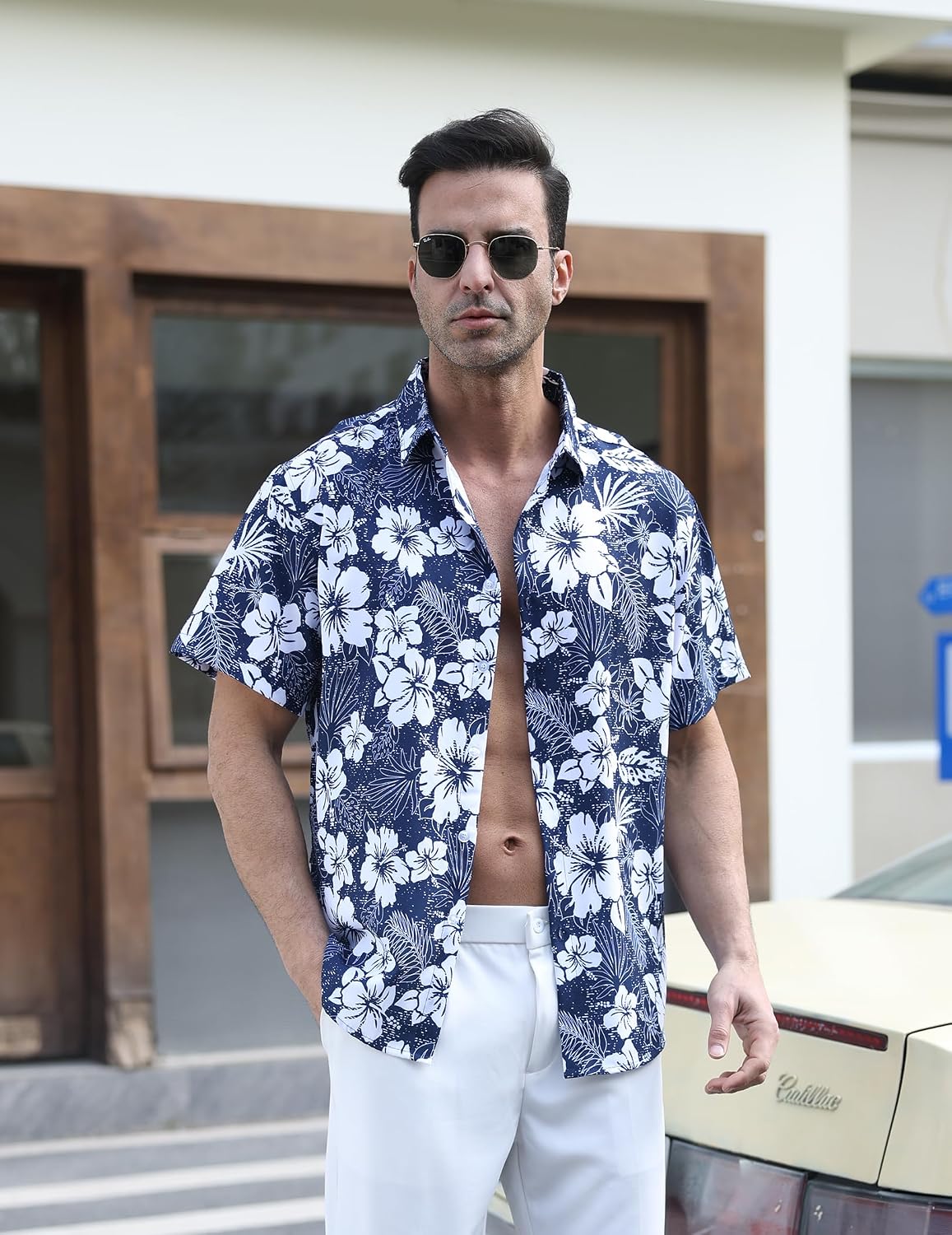 Thumbnail 2 de Chemise hawaïenne Gavliuu pour homme à manches courtes imprimé tropical