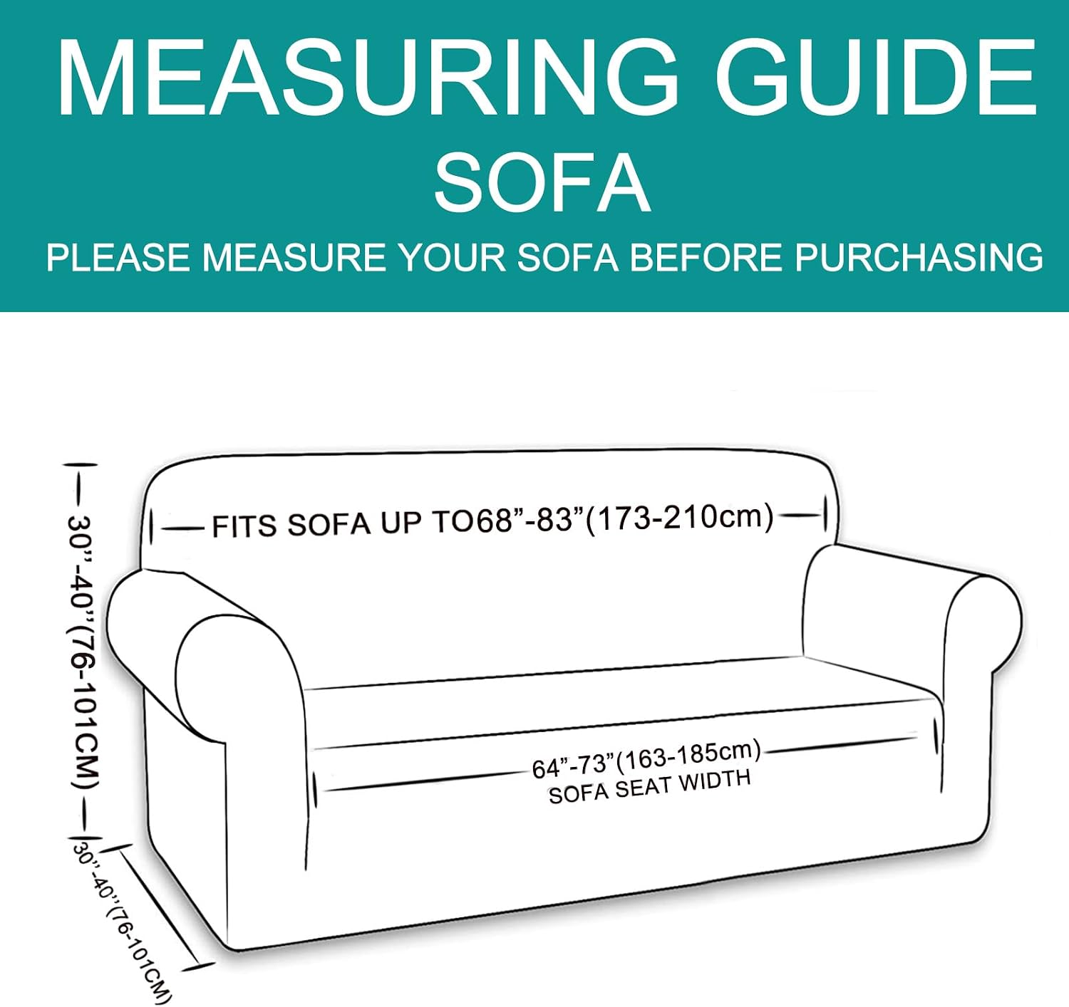 Thumbnail 5 de U-NICE HOME 3-Cushion Sofa Slipcover