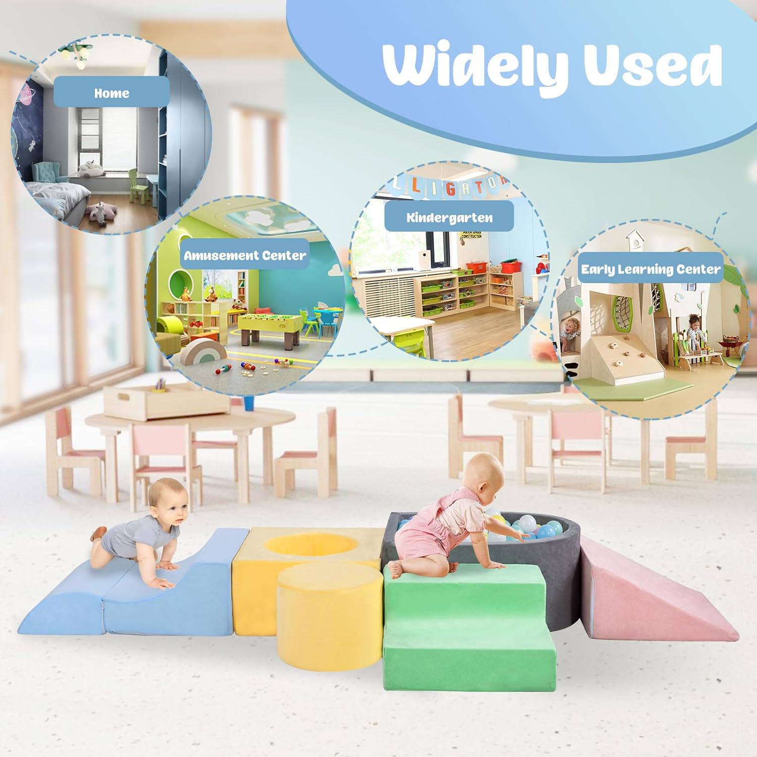 Thumbnail 6 de CAMELUS Toddler Climbing Toys 6-Piece Soft Play Set