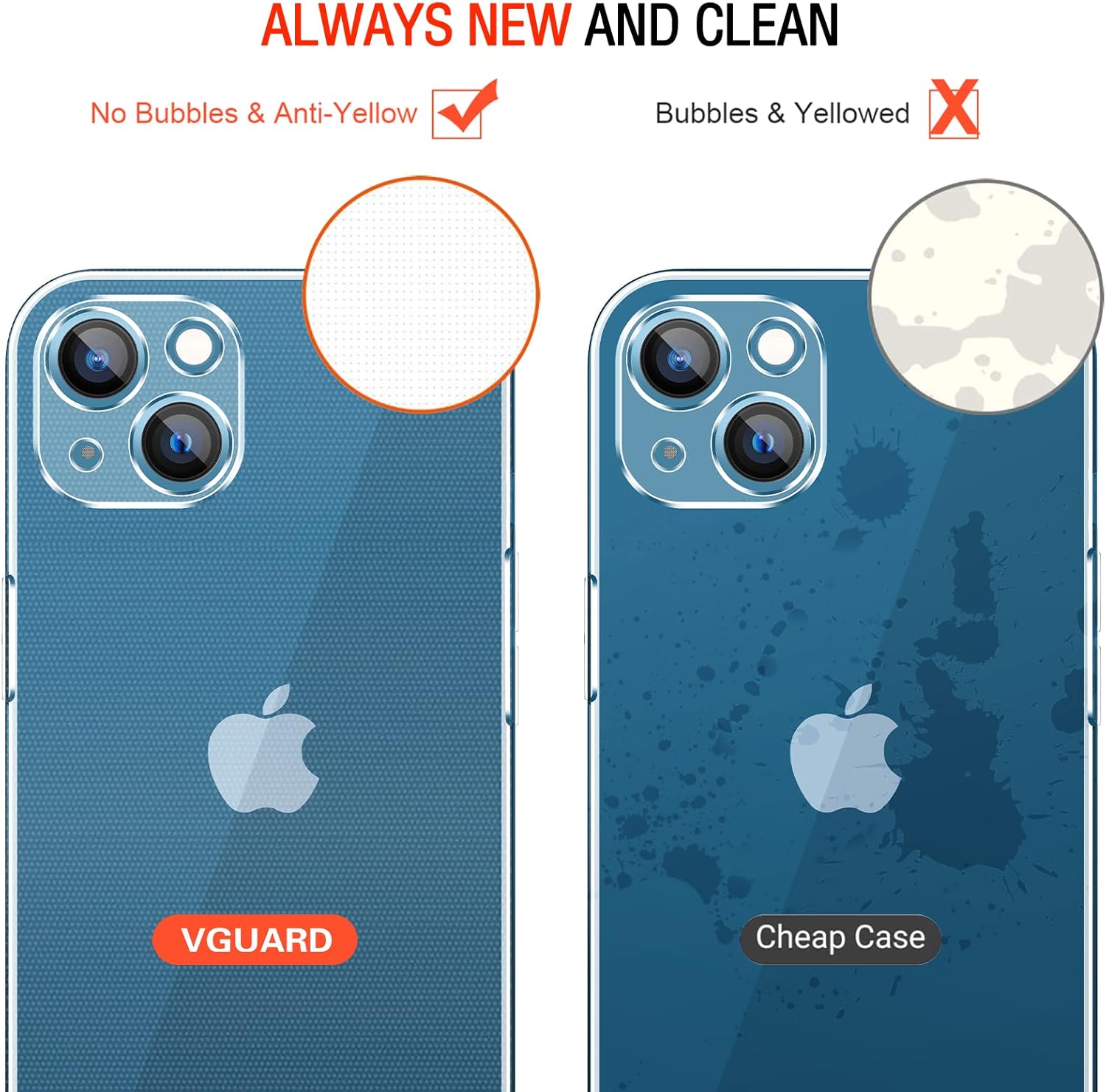 Thumbnail 5 de ivoler Transparent Soft TPU Case for iPhone 13 (6.1-inch) + 3-Pack Glass Screen Protectors