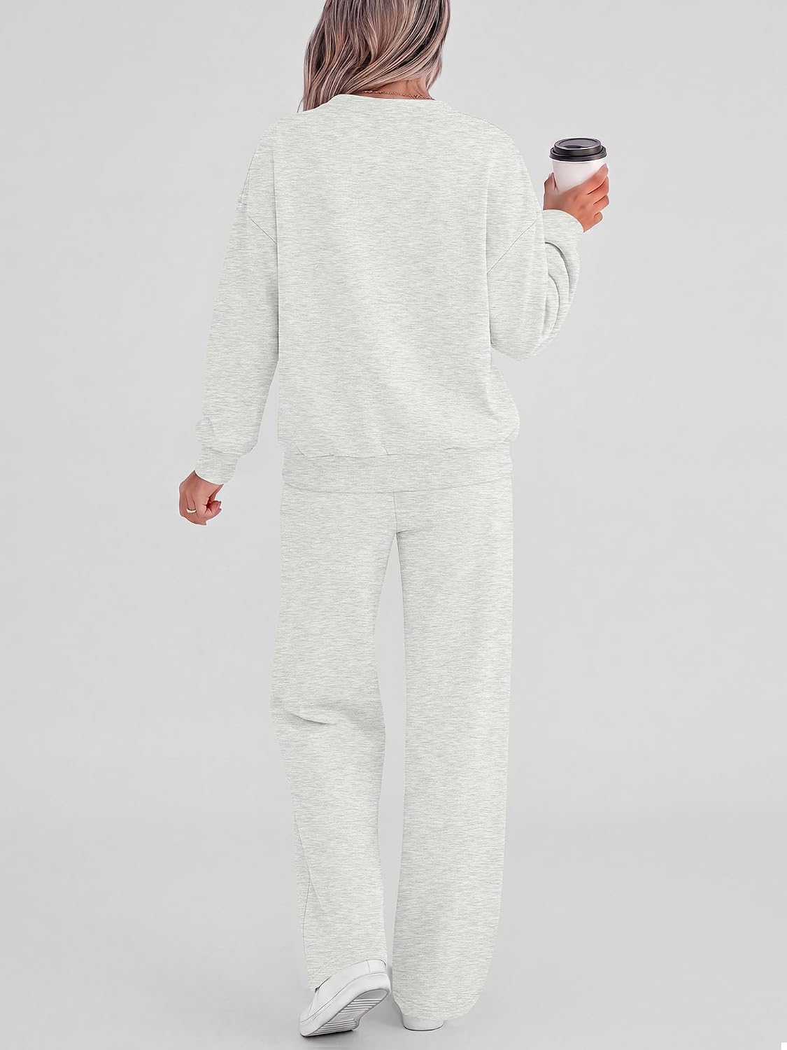 Detalle 2 de ANRABESS Women's Lounge Set, Polyester-Rayon Blend
