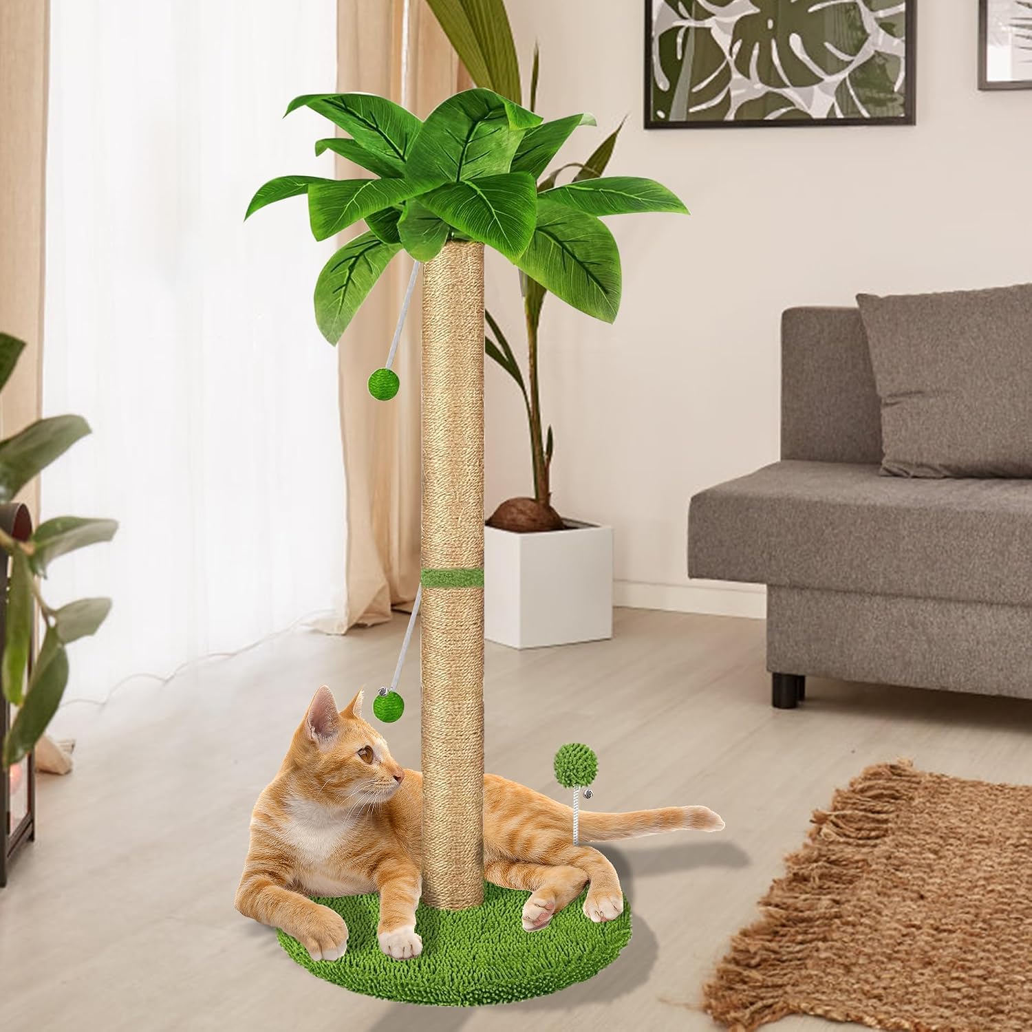 Detalle 2 de HOMYHANDS Cat Scratching Post 82 cm tall 🐱