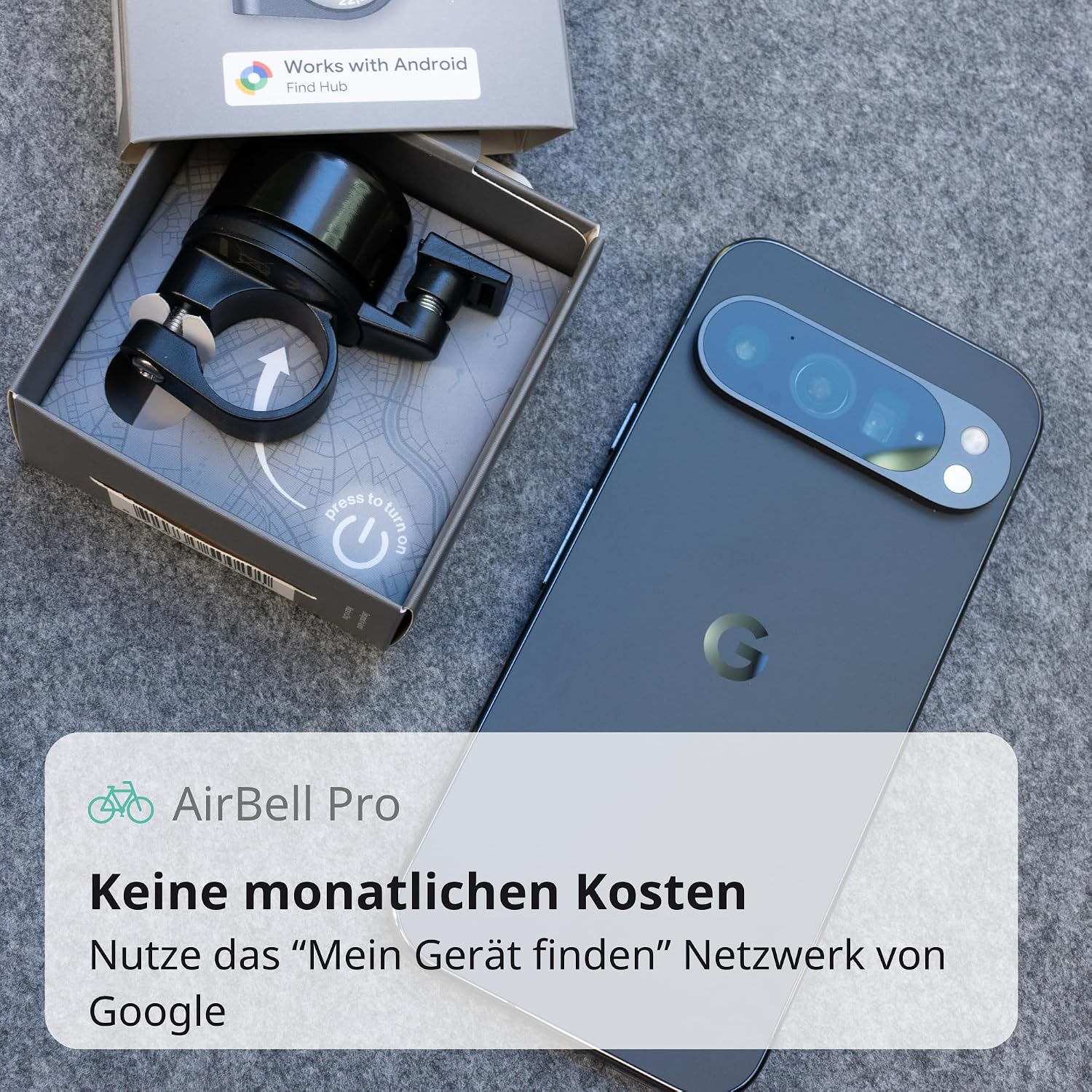 Thumbnail 1 de AirBell Pro Fahrradklingel mit Tracker 22,2 mm