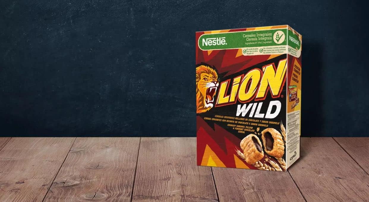 Detalle 2 de Cereales Nestlé Lion Wild 360 g (Paquete de 8) 🥣