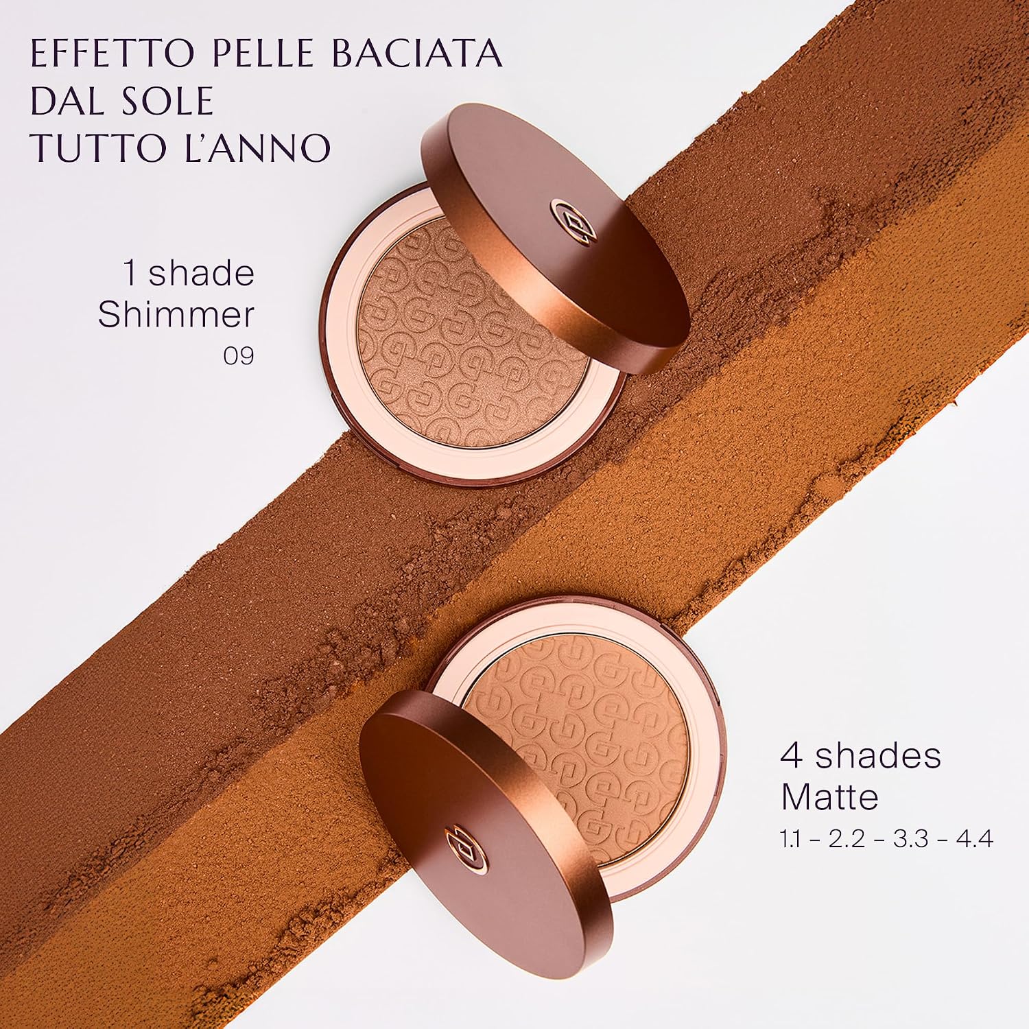 Detalle de Collistar Magica Terra Bronzing Powder 9 g – Cristalli di Sole 09, kompakter Bronzer mit mattem oder schimmerndem Finish
