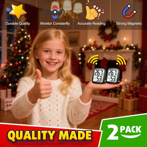 Thumbnail 7 de Antonki 2 Pack Indoor Room Thermometer Hygrometer – Real-Time Temperature & Humidity Monitor