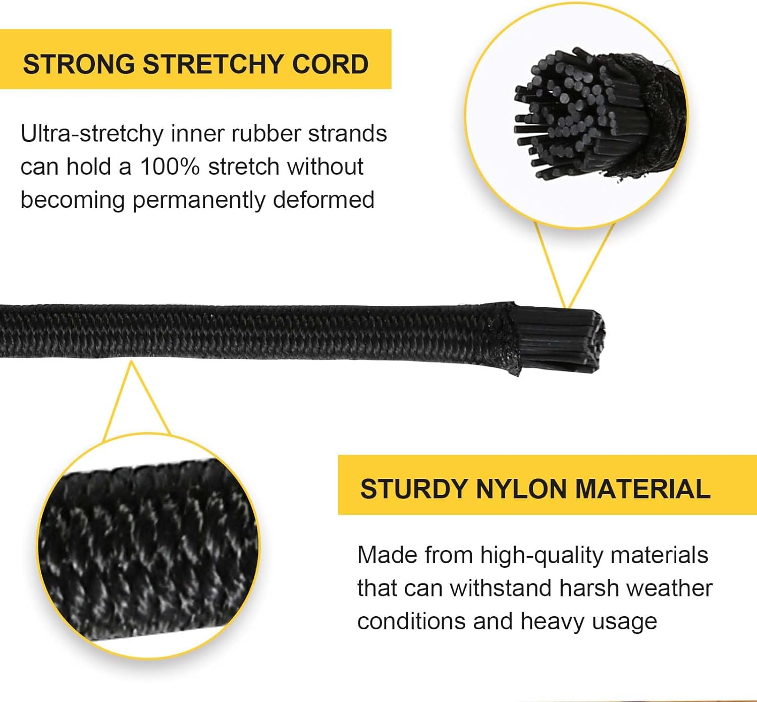 Thumbnail 2 de Zakous 1/4in x 100ft Bungee Cord Roll