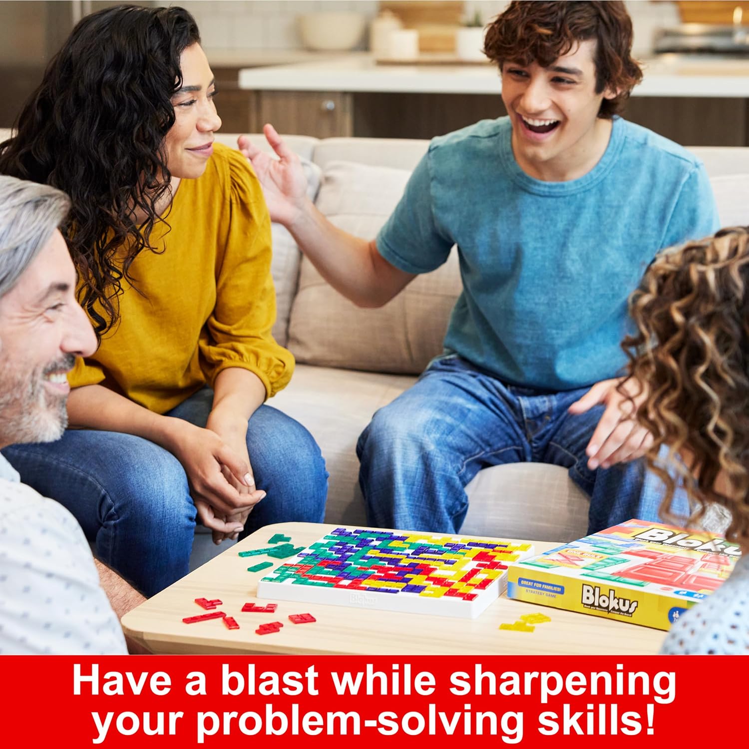 Detalle 2 de Blokus Strategy Board Game by Mattel Games – Colour-Blind Friendly Family Fun