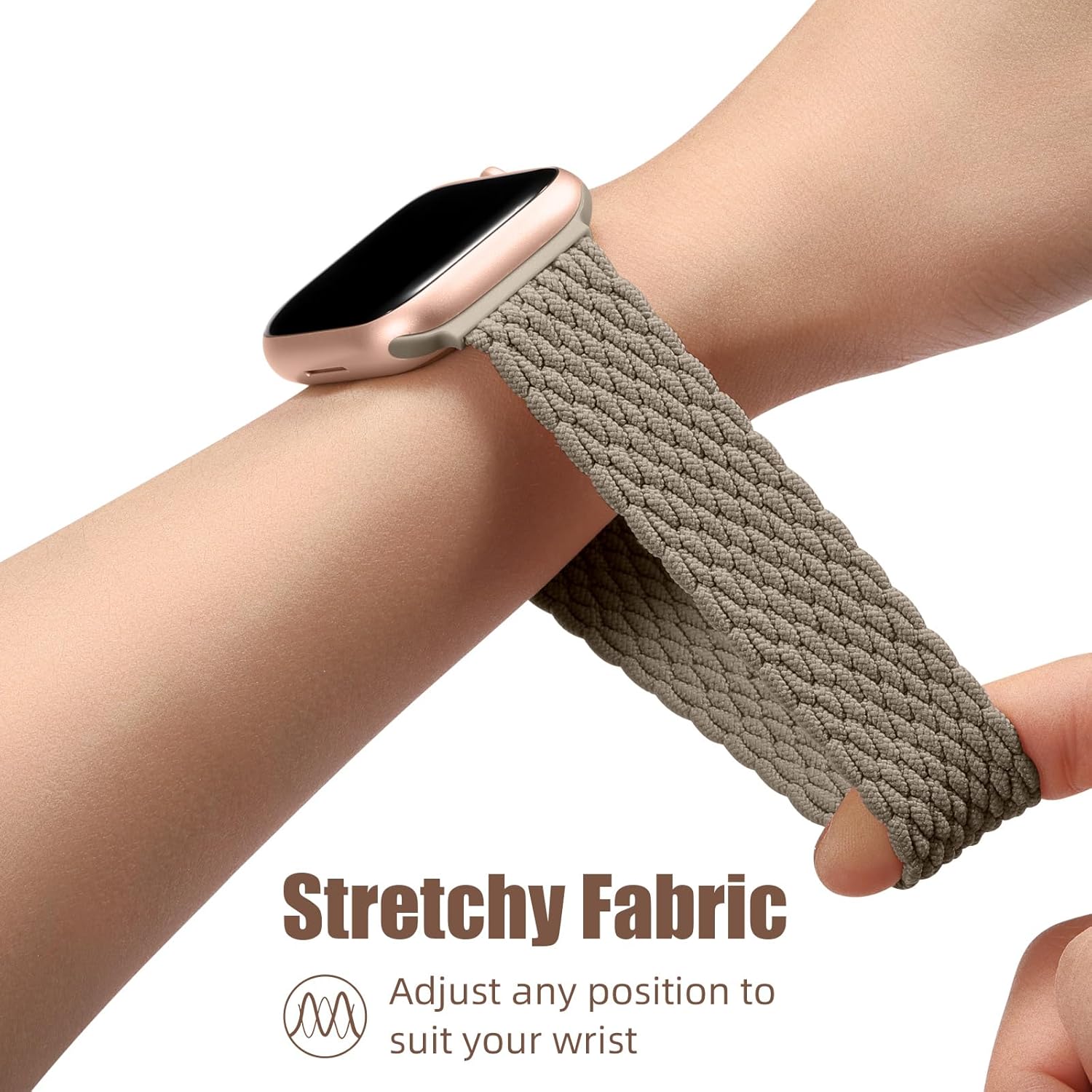 Thumbnail 3 de Oielai Braided Strap for Apple Watch (adjustable magnetic clasp, nylon) 40mm–49mm compatibility