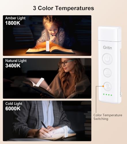Detalle de Gritin lampe de lecture rechargeable USB-C