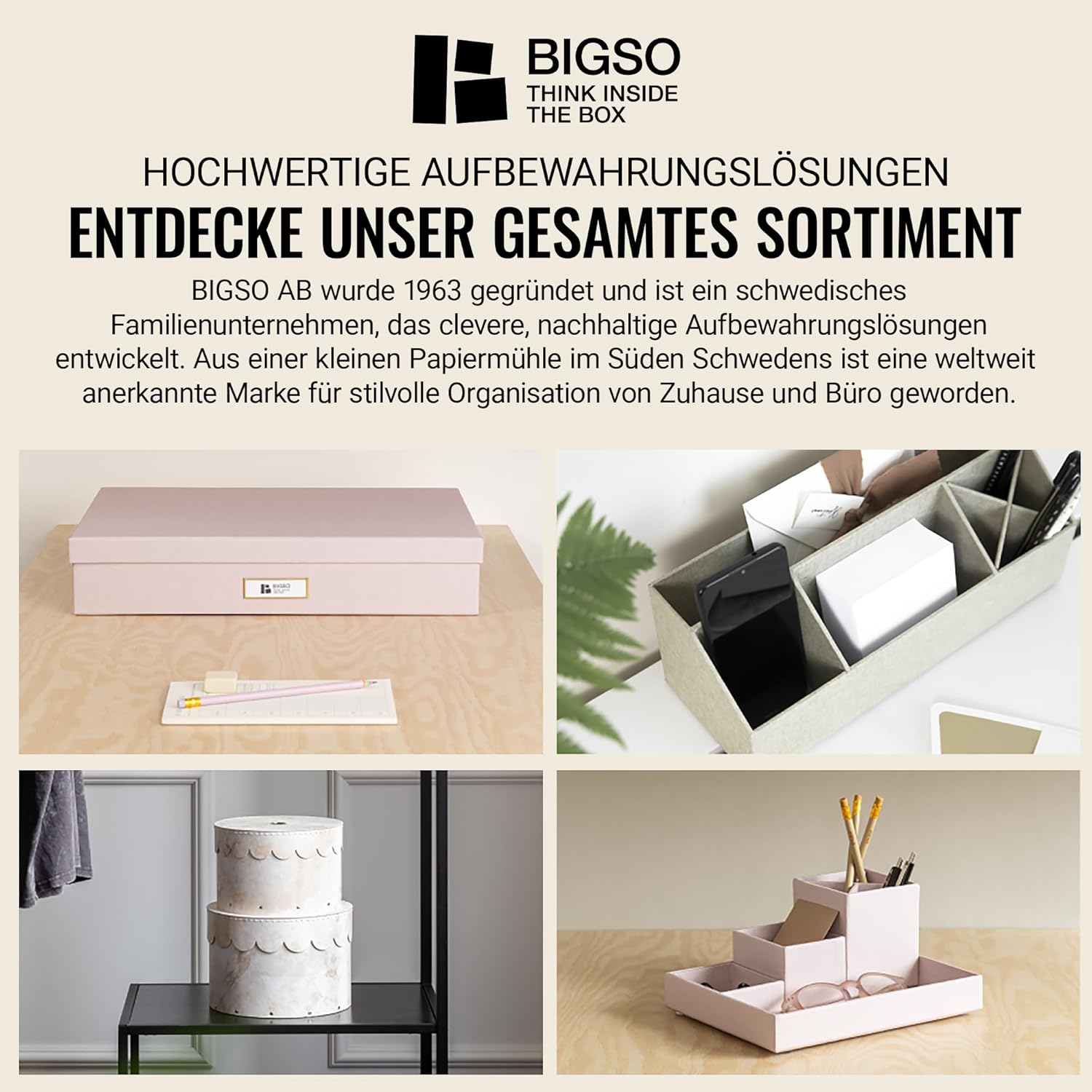 Thumbnail 5 de BIGSO INGRID Schubladenbox für Dokumente und Bürobedarf – Schreibtisch-Organizer mit 3 Schubladen, schwarz
