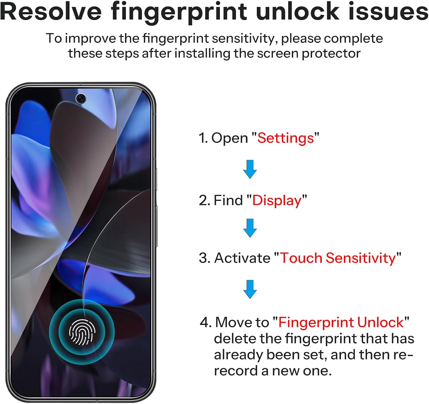 Thumbnail 2 de OMOTON Pixel 9 Pro XL Screen Protector 6.8-inch