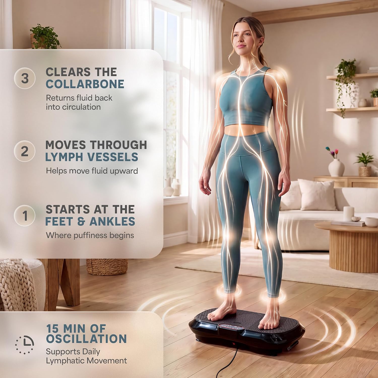 Detalle de Lifepro LP-WVR-BLK Waver Vibration Plate, Dual-Action Motion, 99 Speeds