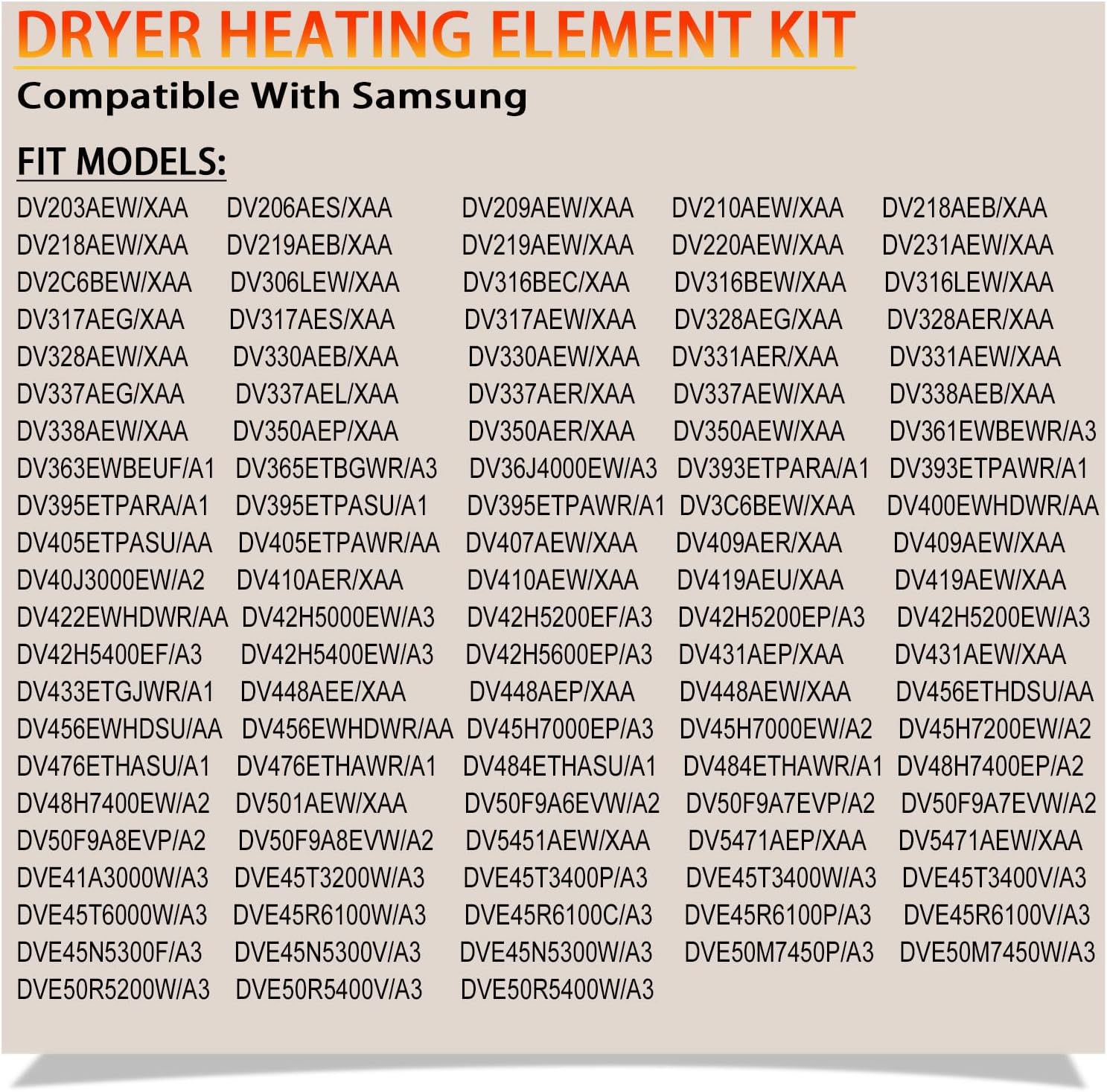 Thumbnail 2 de Siwdoy DV456EWHDWR/AA DV456ETHDSU/AA Dryer Heating Element Kit