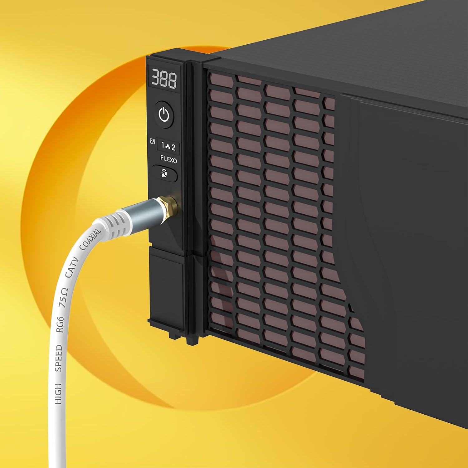 Thumbnail 5 de LDKCOK RG6 3-Foot Coaxial Cable, White, Dual-Shielded with Gold-Plated F Connectors