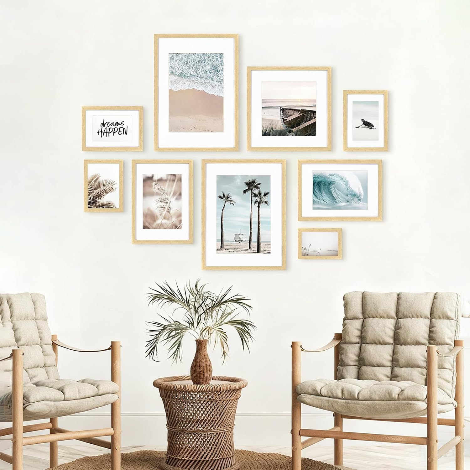 Detalle de A3 Picture Frame 3 Pack: Versatile MDF Frames for A4 Photos with Matting