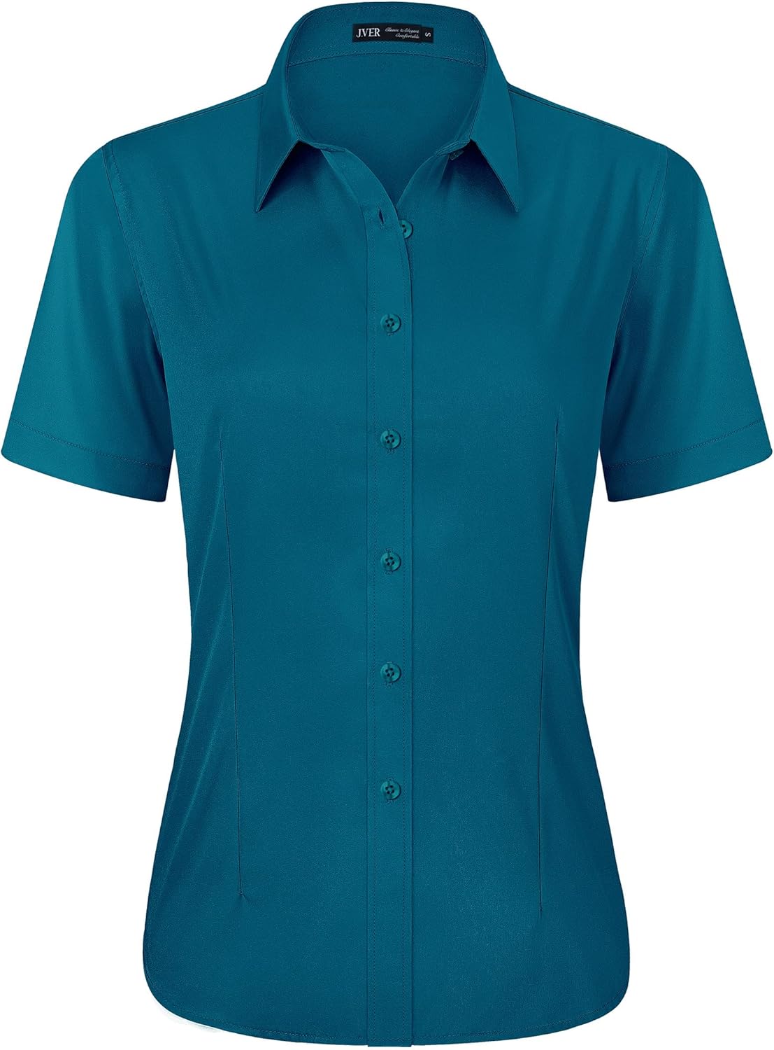 Thumbnail 6 de J.VER Damen Kurzarm-Bluse Casual Business Regular Fit – knitterfrei, bügelleicht, mit Knopfleiste