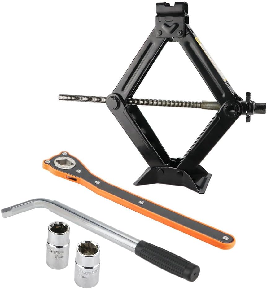 Thumbnail 1 de VonLux Car Jack Kit (2-Ton Scissor Jack) with Speed Handle, Ratchet Wrench & Wheel Wrench – Portable Tyre Lifting Tool