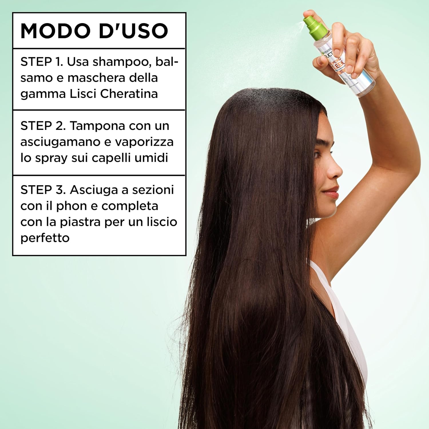 Thumbnail 4 de Garnier Fructis Diamond Sleek Spray Lisciante per capelli indisciplinati, 150 ml