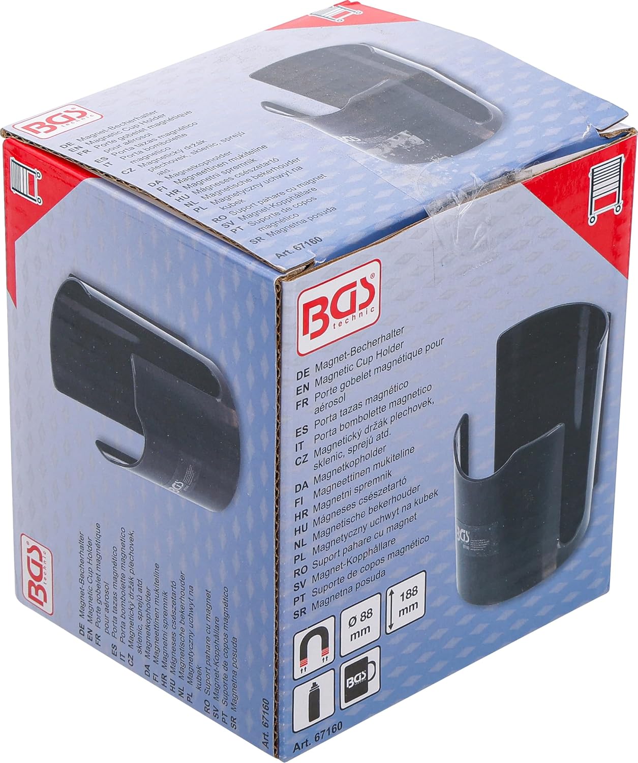 Thumbnail 6 de BGS 67160 porte-gobelet magnétique pour aérosol (diamètre 88 mm, hauteur 188 mm)