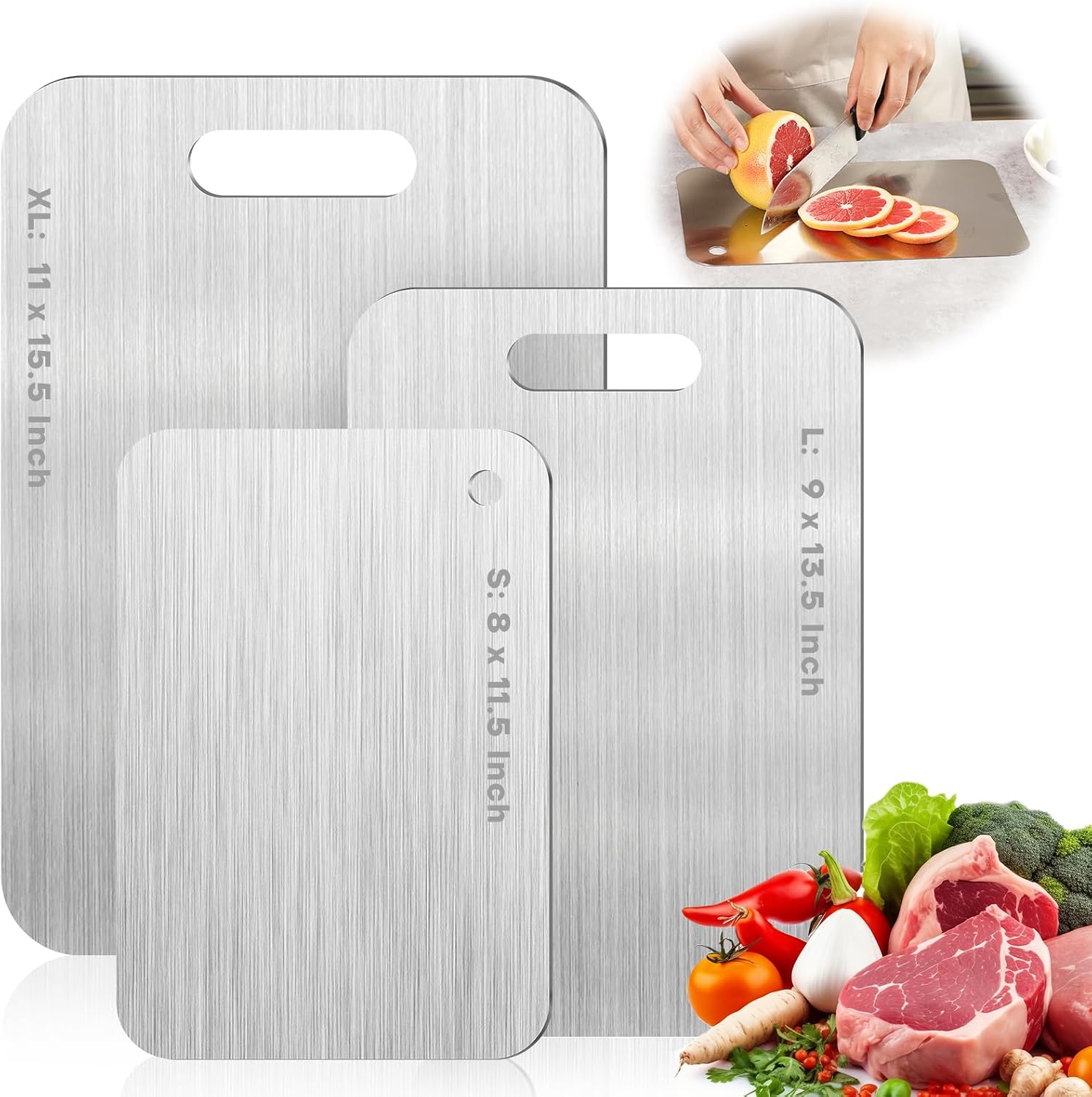 Detalle de Katori Titanium Cutting Board Set, 3-Piece