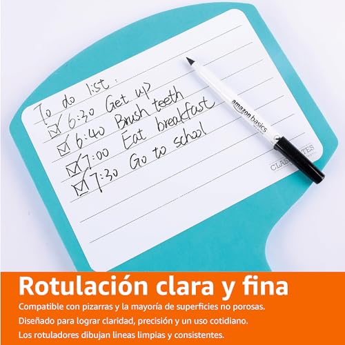 Thumbnail 5 de Amazon Basics Pennarelli per lavagna cancellabile punta ultra fine 12 🖊️