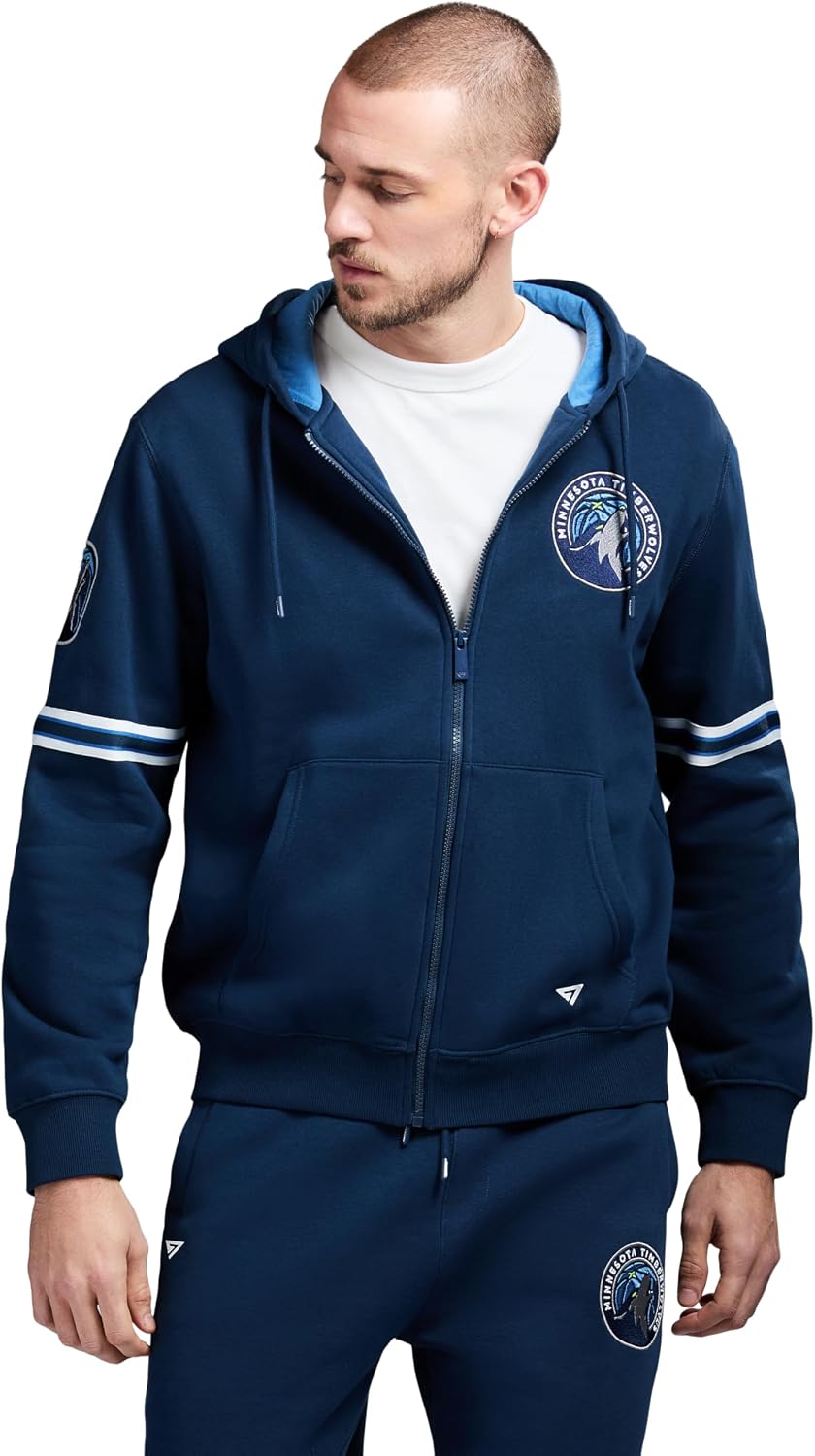 Detalle de GAME 7 NBA X Men's Zip-Up Hooded Fleece Sweatshirt