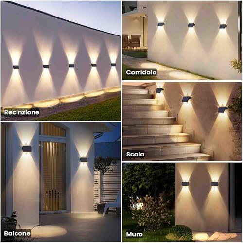 Detalle de IIRARA Lampada Solare da Esterno 4P - Illuminazione Bianco Caldo, IP67, 100LM