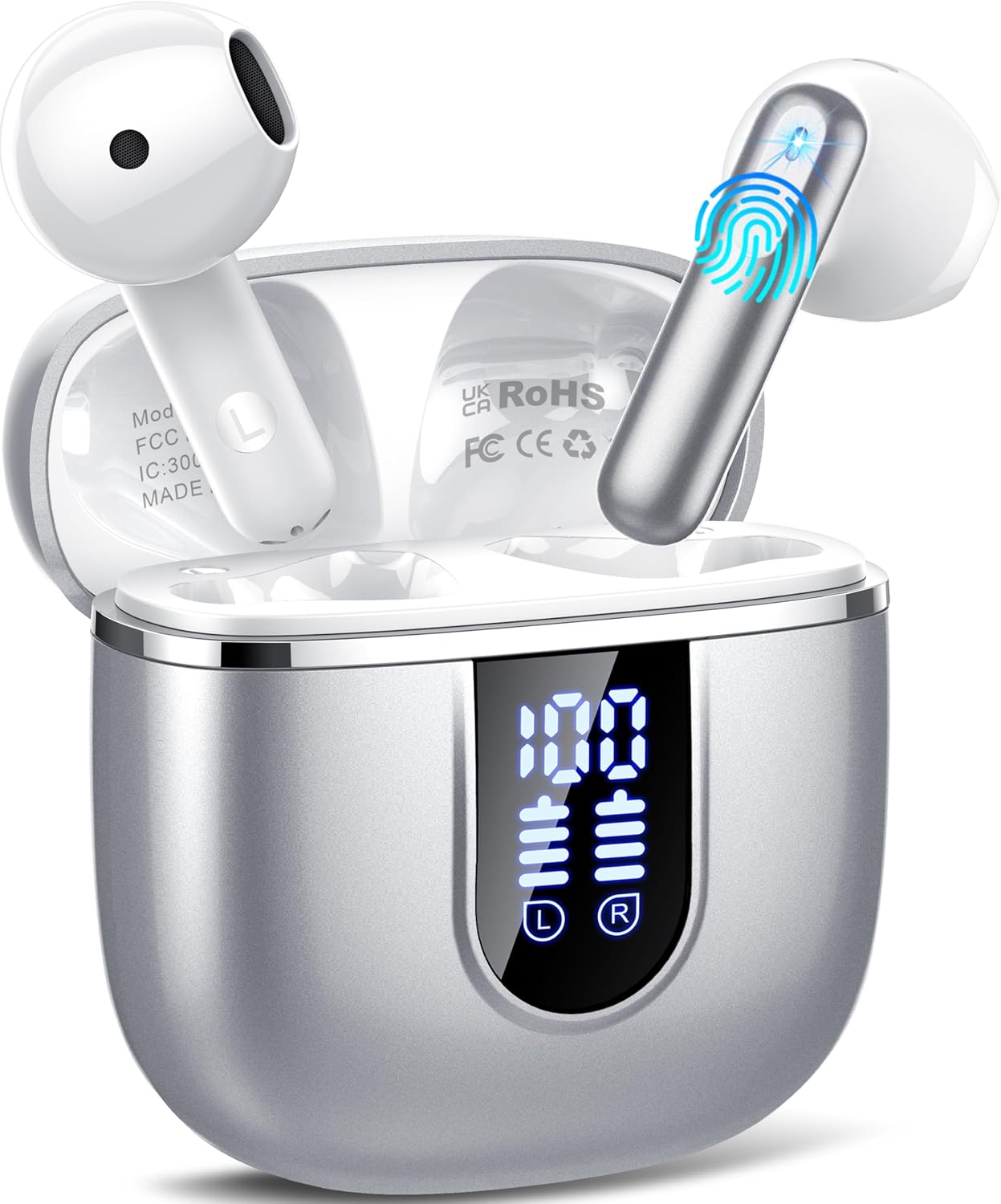 Detalle de Cillso Wireless Earbuds Bluetooth 5.4 HiFi Stereo with 4 ENC Mic and up to 40H