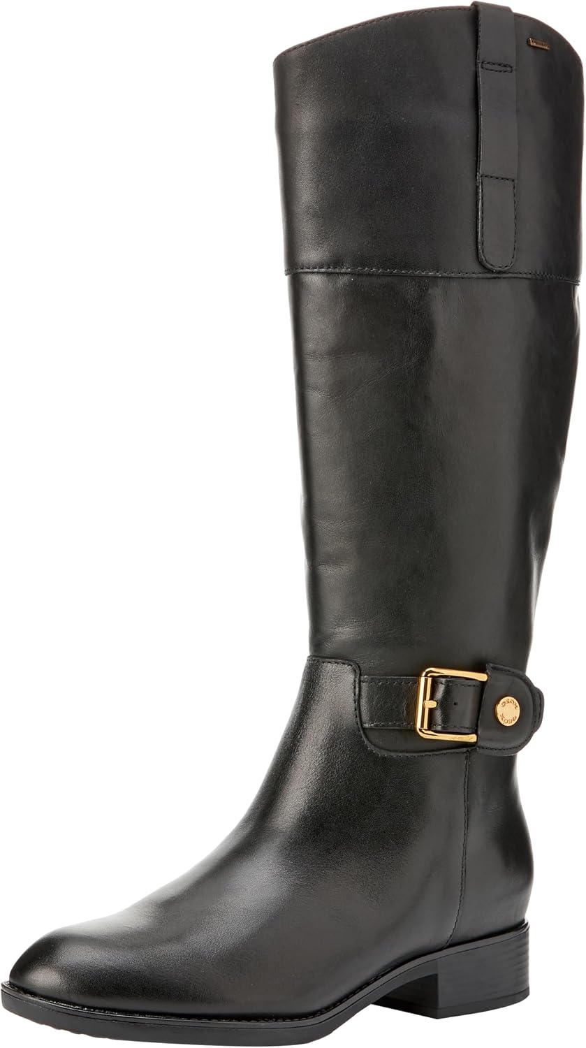 Detalle de Geox D Felicity NP ABX, Caviglia Barca Donna – Scarpe sportive eleganti con zip e tacco blocco