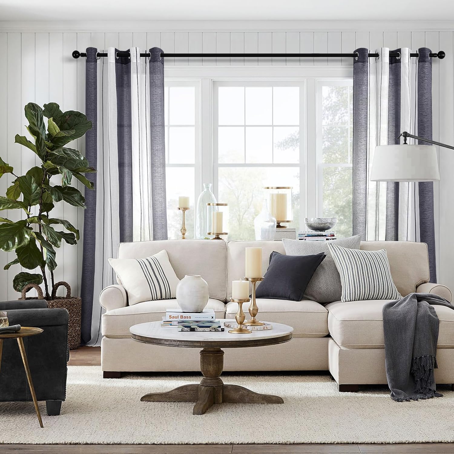 Thumbnail 5 de Topfinel Cortinas Grises Translúcidas para Ventana 140x260cm 🏠